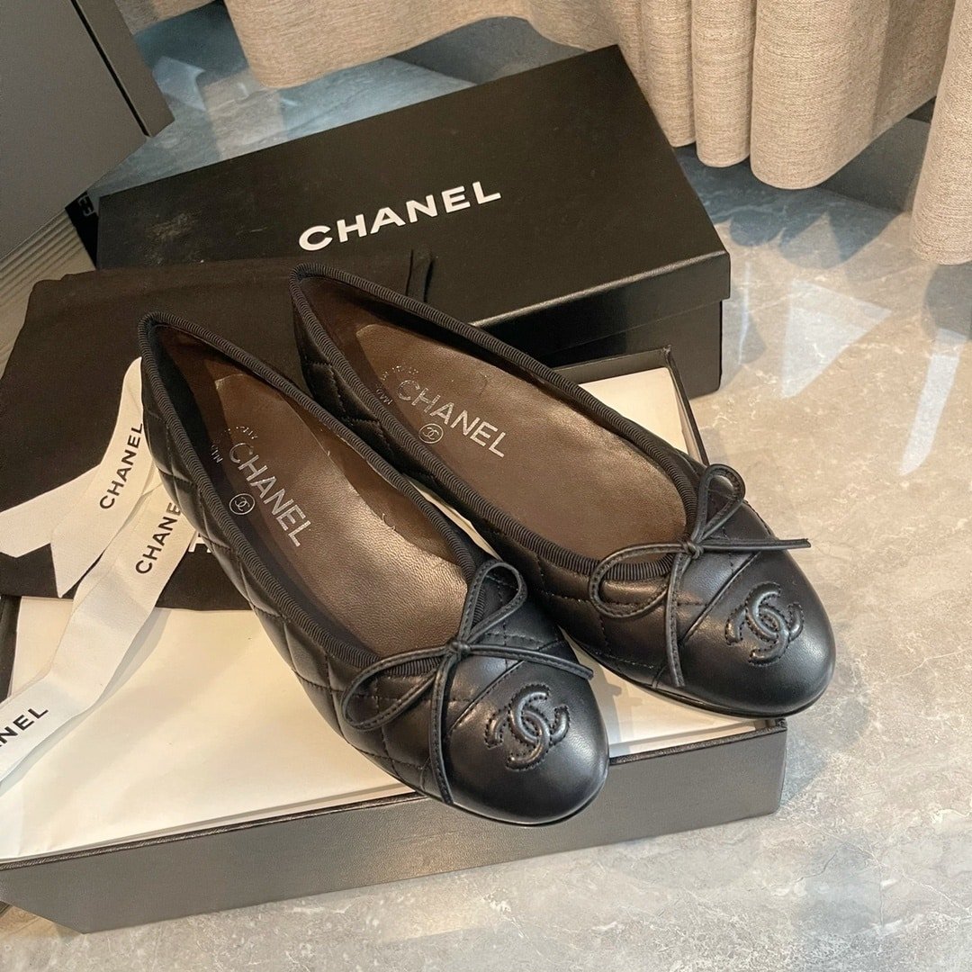 Ch**el Ballerina Black Leather G26250 X01725 94305