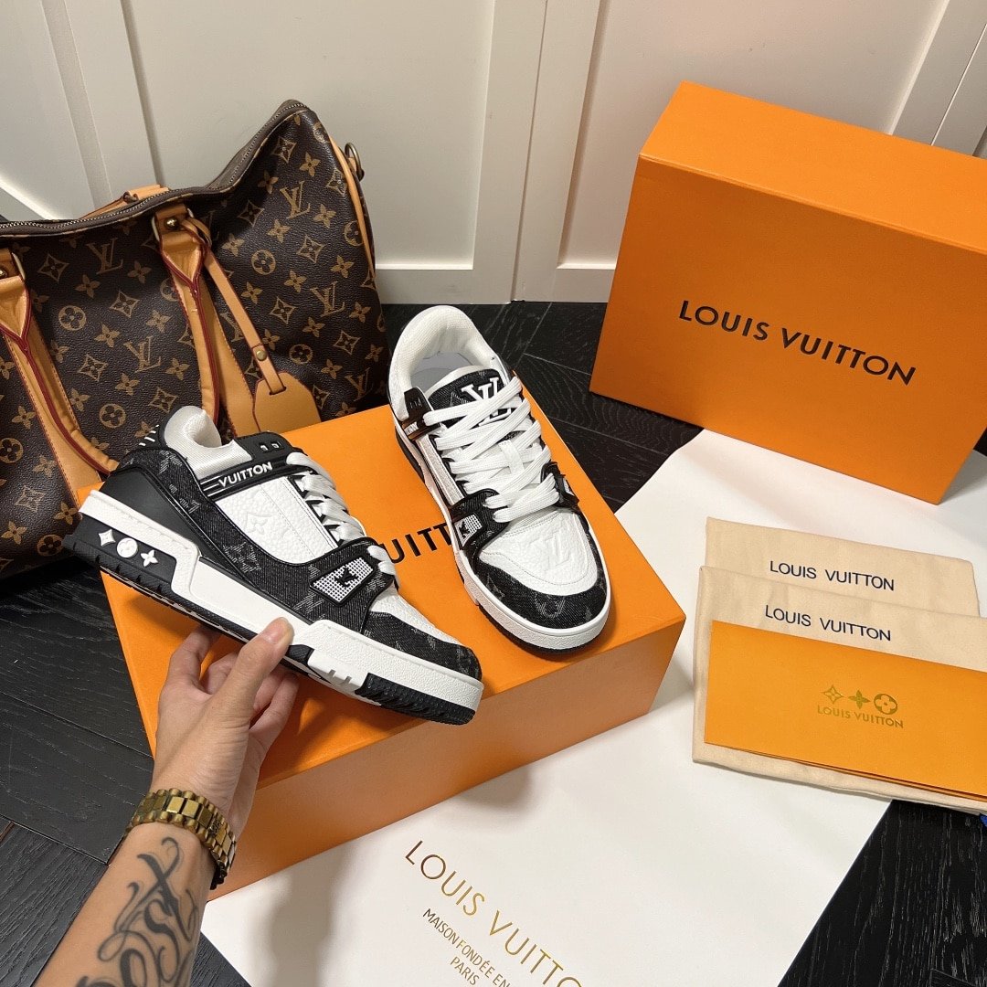L0vis Vvtt0n Trainer Sneakers Black And White 1A9Jgb