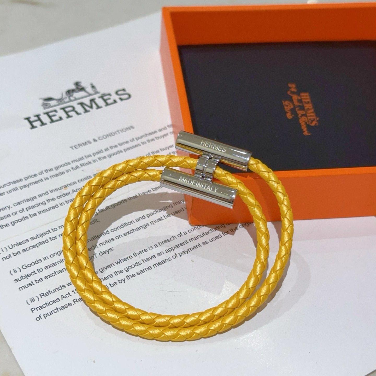 H**me5 Tournis Tresse Bracelet Yellow H068406Fp9Ot3