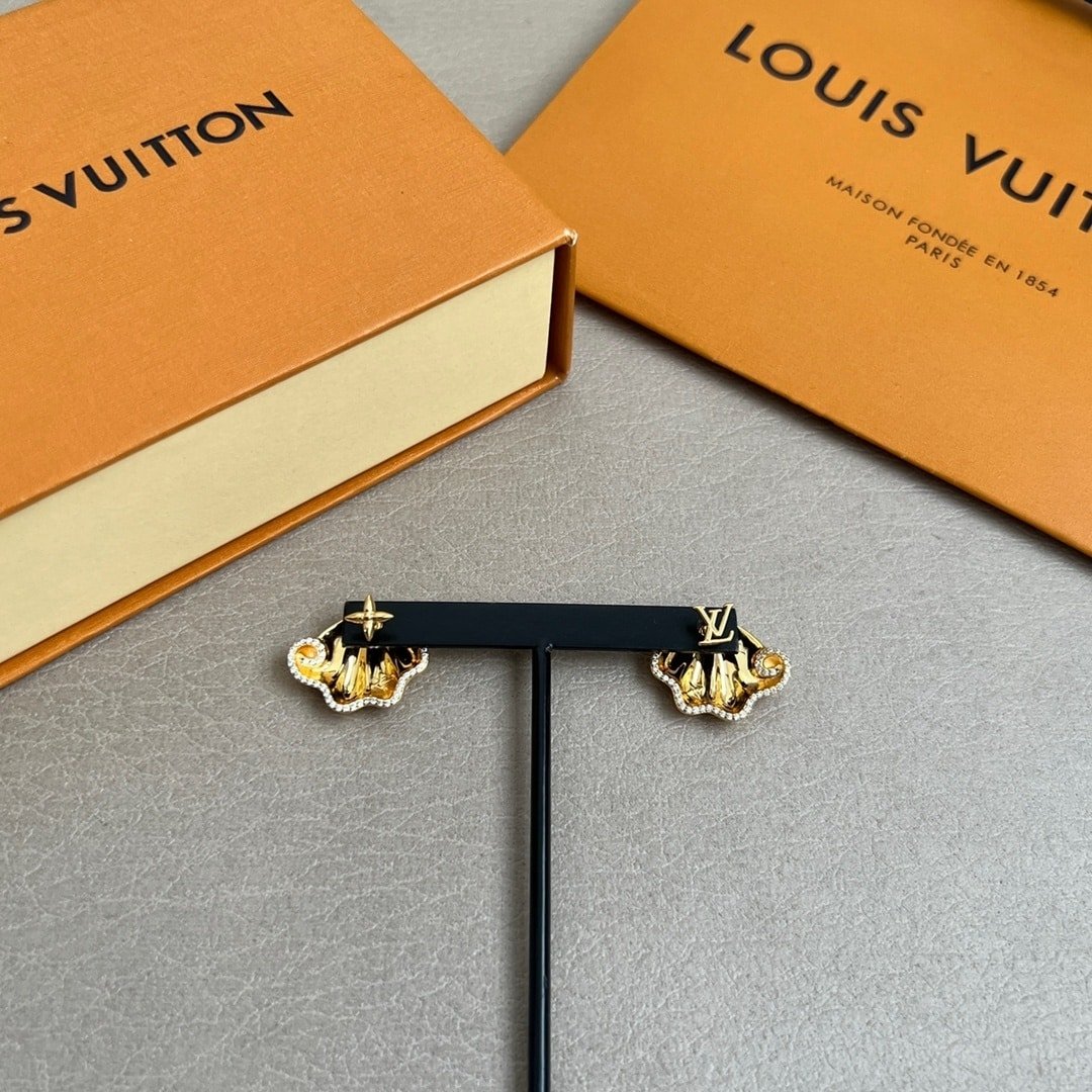 L0vis Vvtt0n Lv Aquatic Earrings Gold M01632