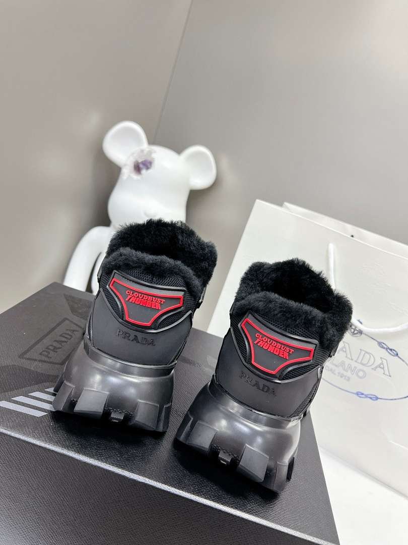 Pra*a Cloudbust Thunder Technical Fabric Sneakers Black