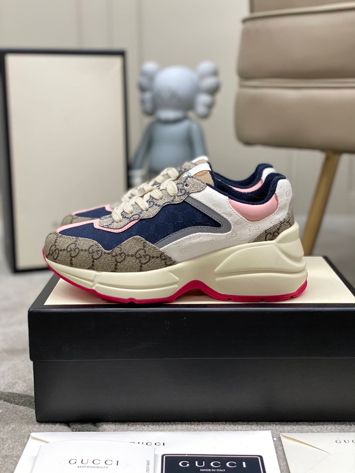 Gvc*1 Wmns Gg Rhyton Beige White Pink 620185 99Wf0 4371
