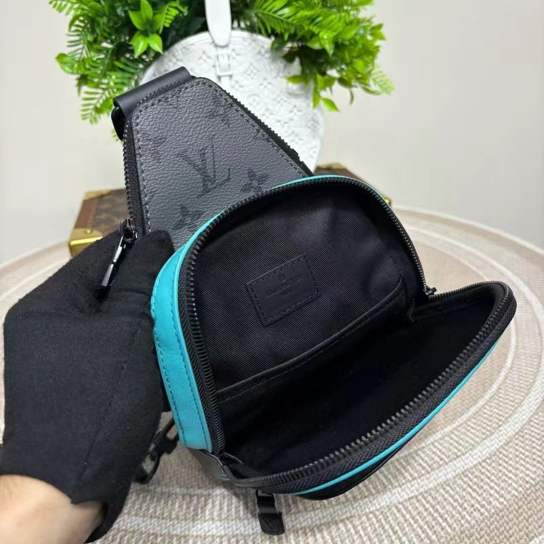 [S*per Vip 1:1] L0vis Vvtt0n Avenue Slingbag PM Monogram Eclipse Revers Turquoise 20Cm M11703