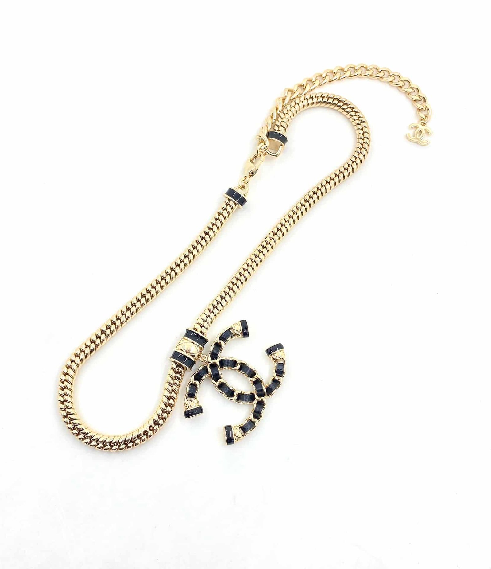 Ch**el Women’S And Gold Metal Cc Necklace