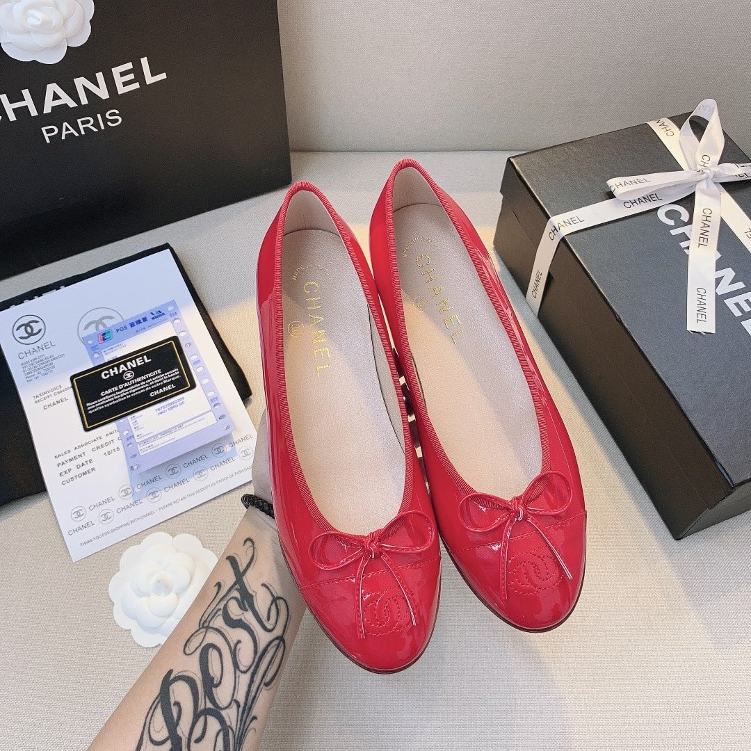 Ch**el Red Women’S Ballerinas
