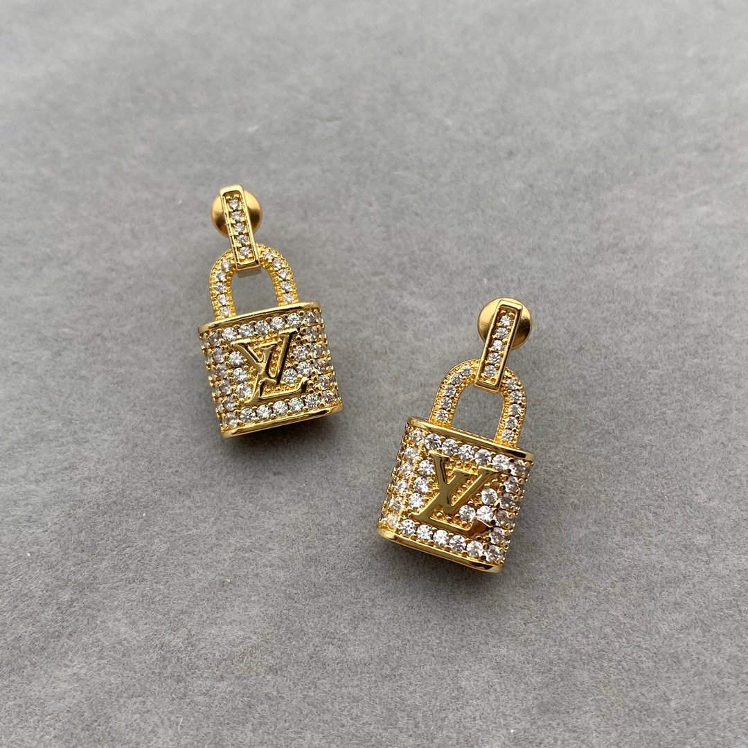 L0vis Vvtt0n Gold Padlock Earrings