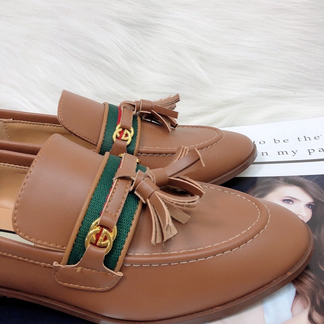 Gvc*1 Unisex Leather Interlocking G Brown 624316 1W610