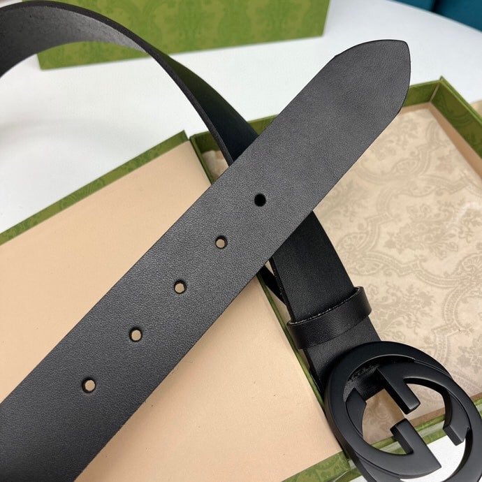 Gvc*1 Selleria Leather Belt Black 4Cm 368186 Bgh0V 1000