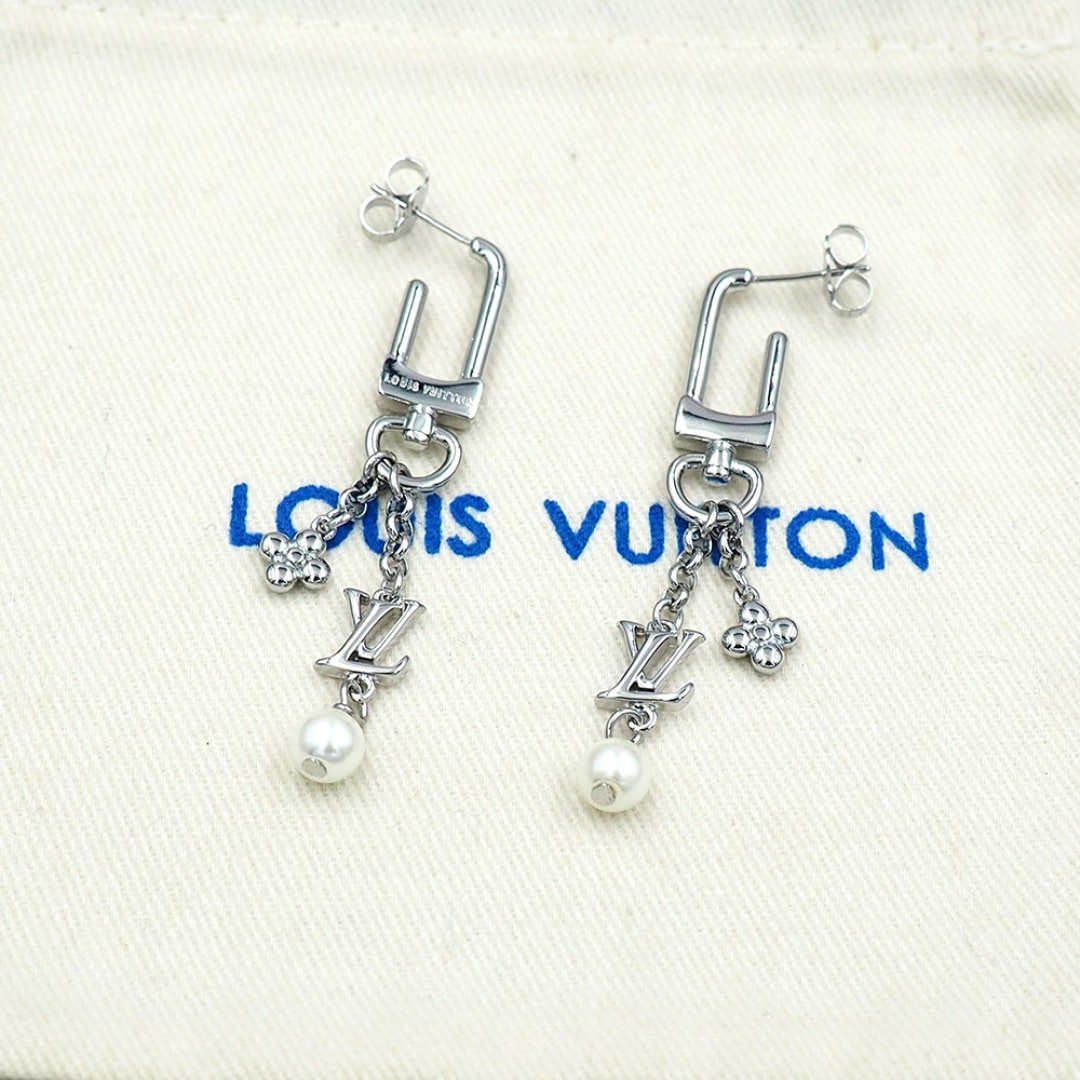 L0vis Vvtt0n Lv Iconic Hook Earrings Silver M02674