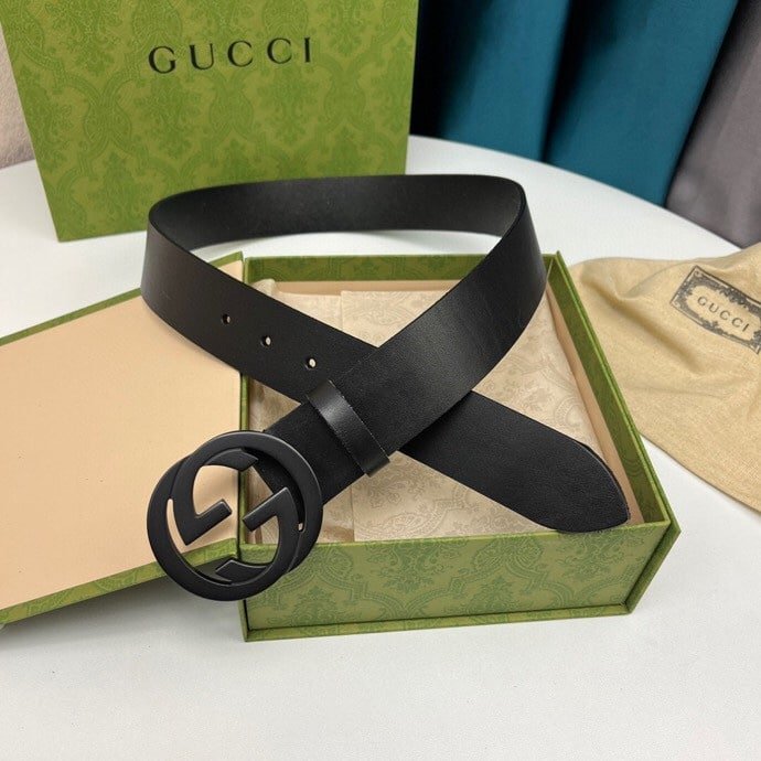 Gvc*1 Selleria Leather Belt Black 4Cm 368186 Bgh0V 1000