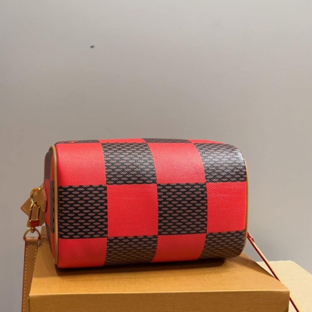 L0vis Vvtt0n Speedy Bandoulière 20 Damier Red And Black 20Cm