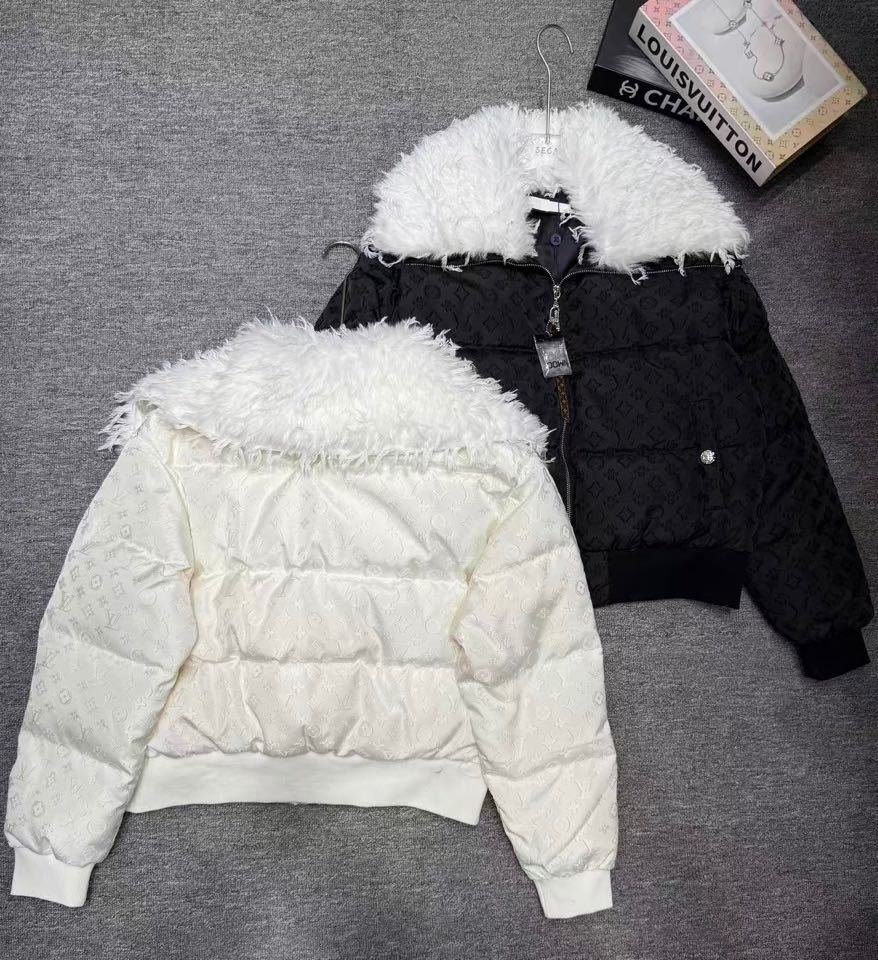 L0vis Vvtt0n Feather Collar Puffer Jacket Black 1Aiphc