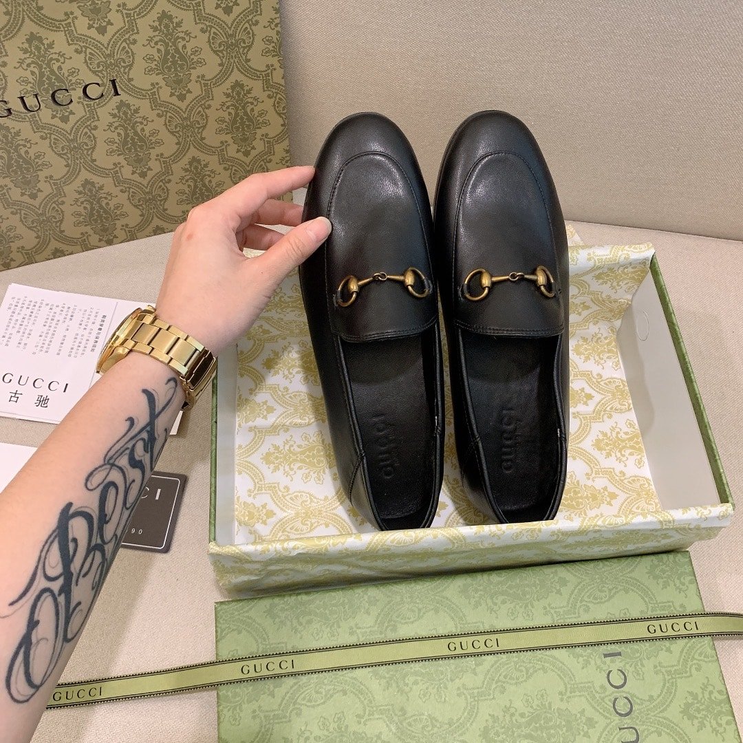 Gvc*1 Women’S Leather Horsebits Loafers Black 414998 Dlc00 1000