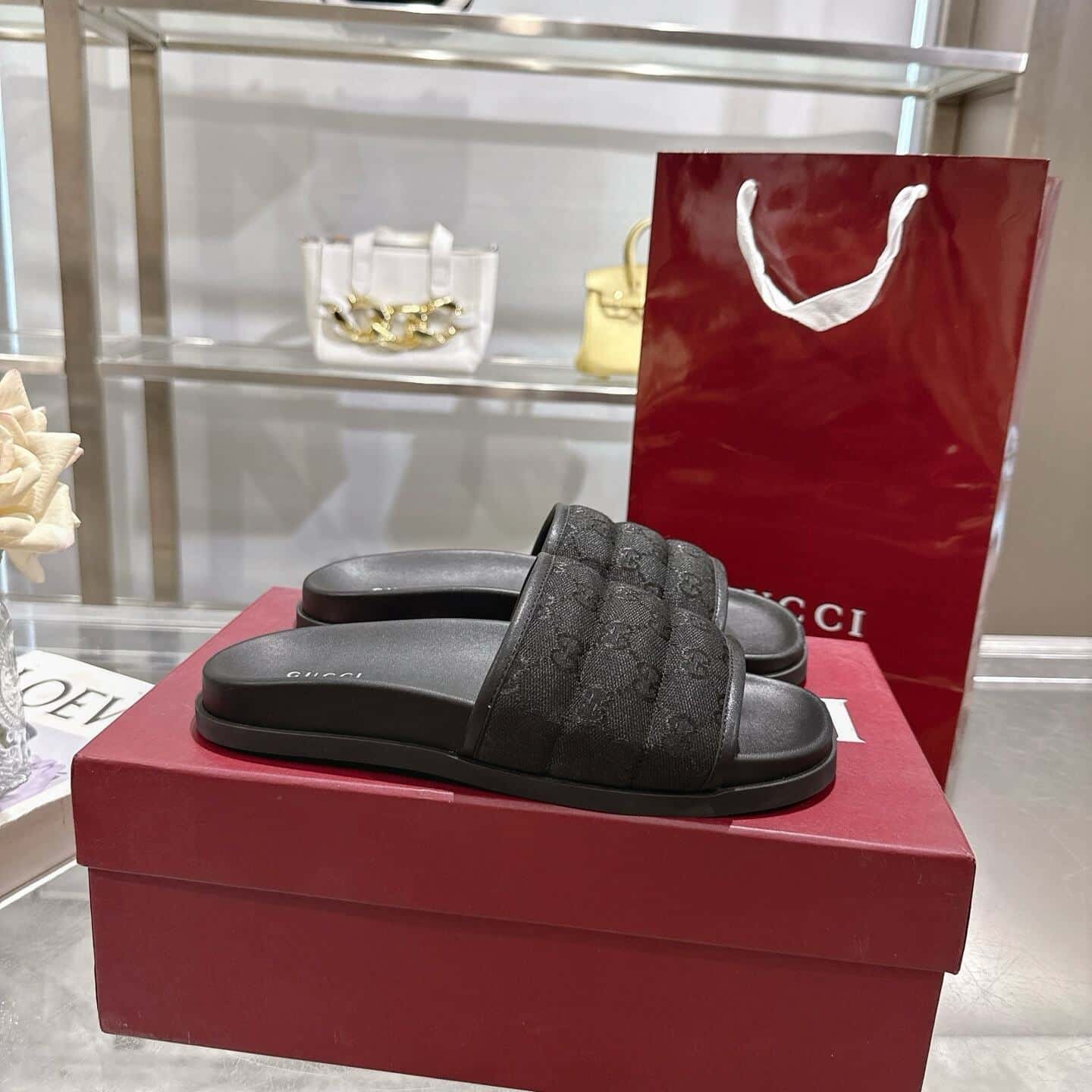 Gvc*1 Men Slide Sandal Black 838089 Fad71 1000