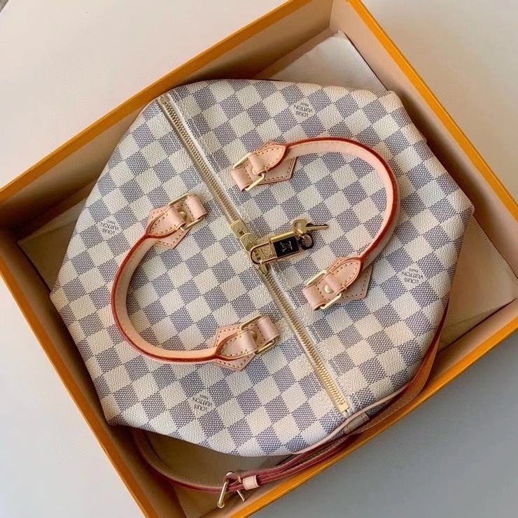 L0vis Vvtt0n Speedy Bandoulière 30 Damier Azur 30Cm N41373