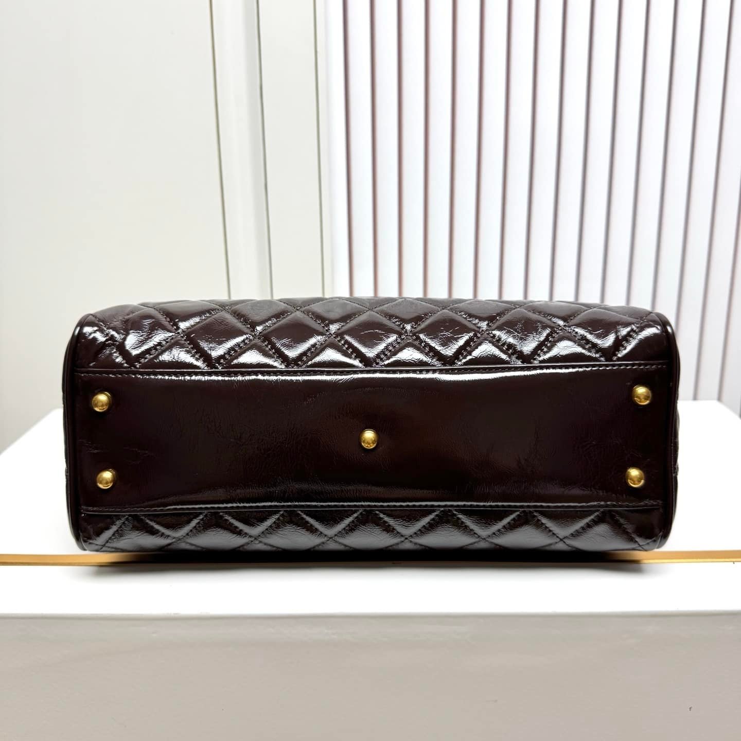 [S*per Vip 1:1] Ch**el Large Bowling Bag Dark Brown 31Cm As5579 B20674 94305
