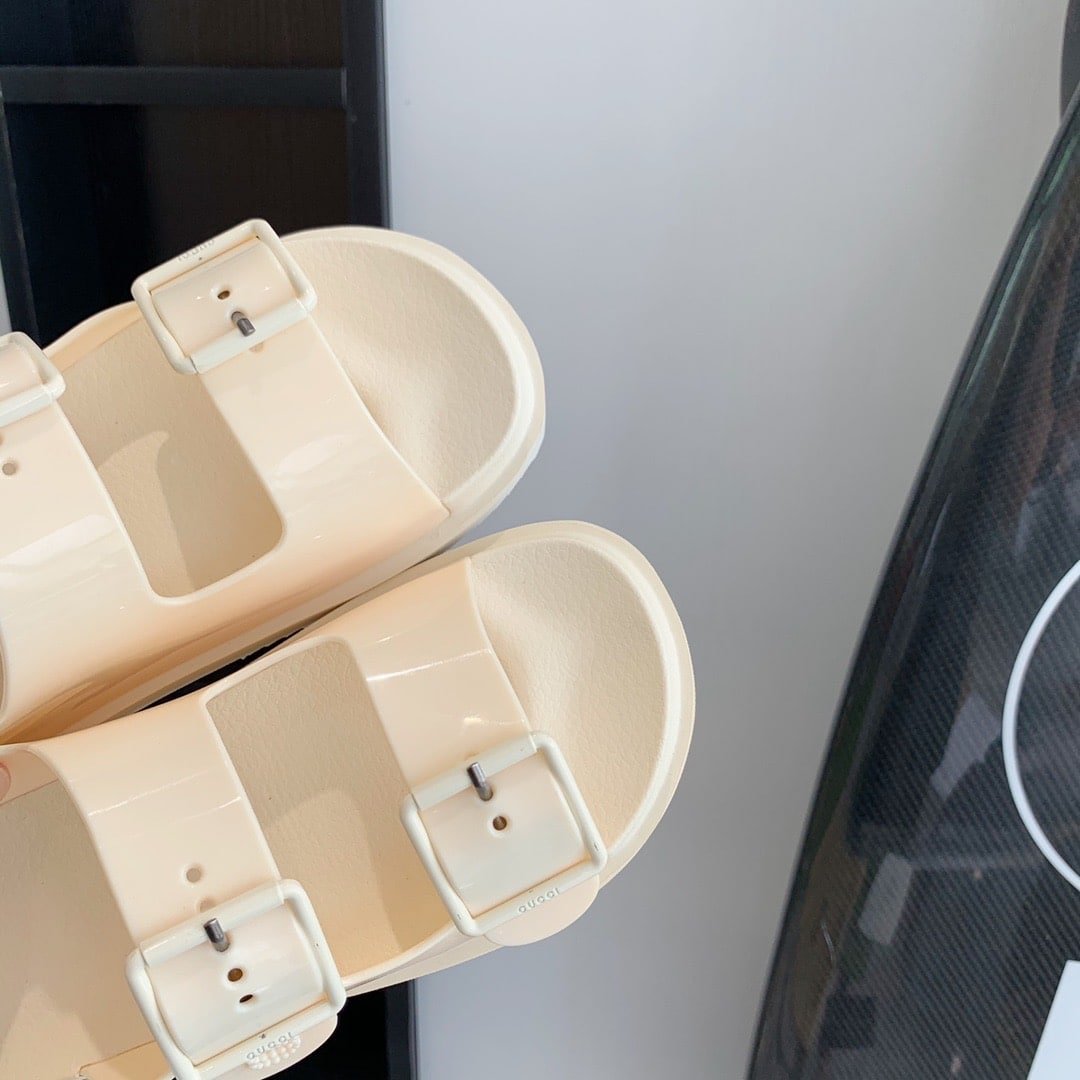 Gvc*1 Women’S Mini Double G Sandal Rubber Off White 660243 J8700 9050