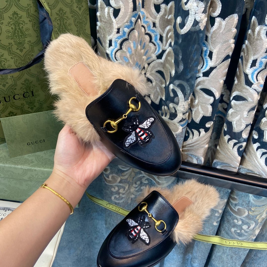 Gvc*1 Women’S Princetown Slipper With Bee Black 456133 Dkhh0 1063