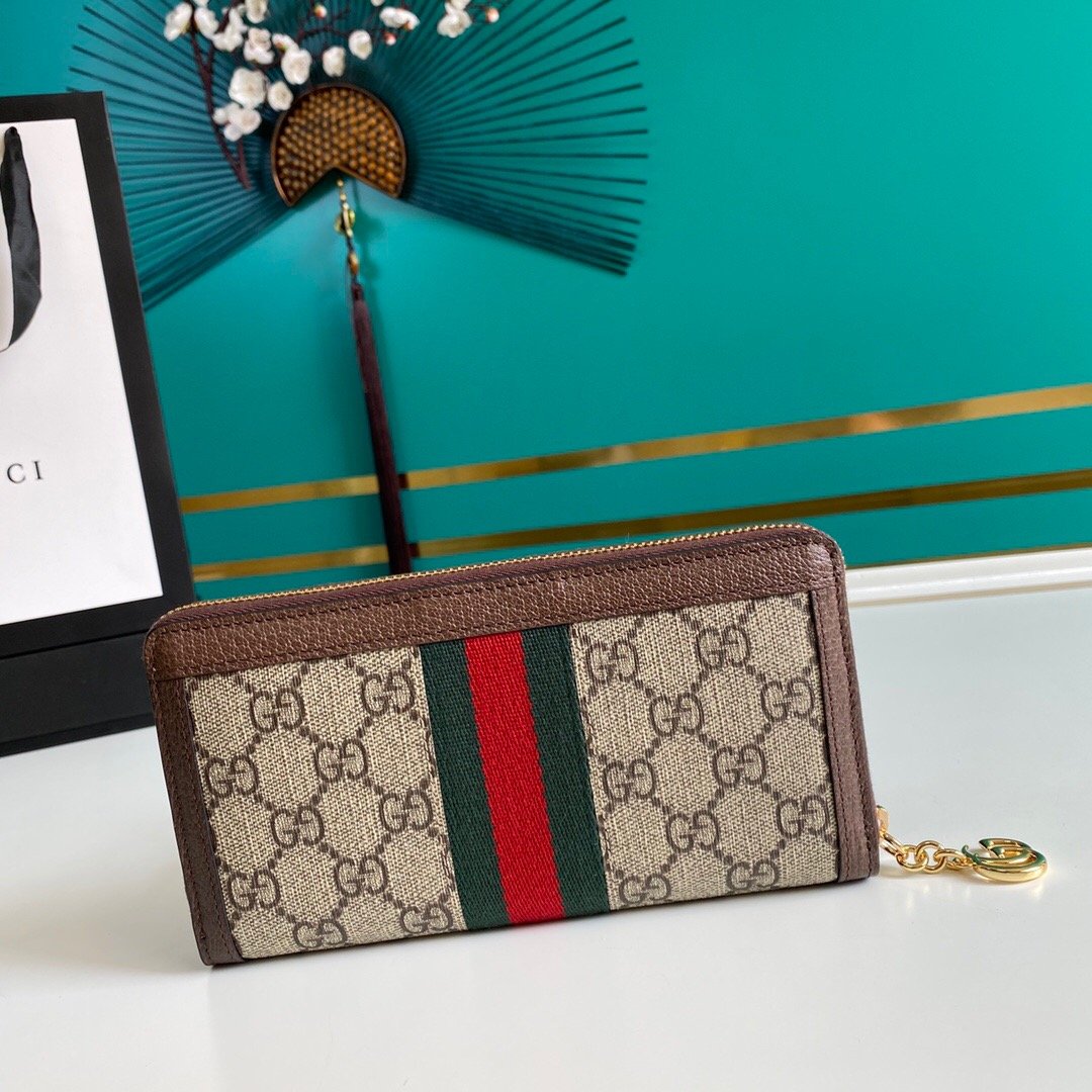 Gvc*1 Ophidia Zip Around Wallet 19.5Cm Brown 523154 96Iwg 8745