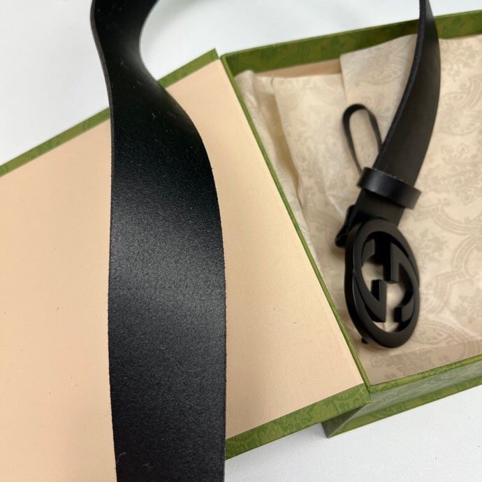 Gvc*1 Selleria Leather Belt Black 4Cm 368186 Bgh0V 1000