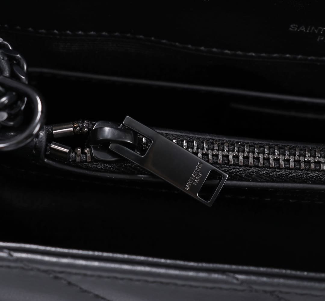 Sa1nt Lau*nt Loulou Small Chain Bag In Matelassé Y Black Noir 23Cm 494699Dv7281000