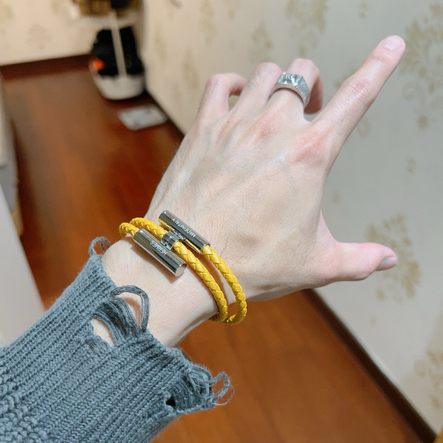 H**me5 Tournis Tresse Bracelet Yellow H068406Fp9Ot3