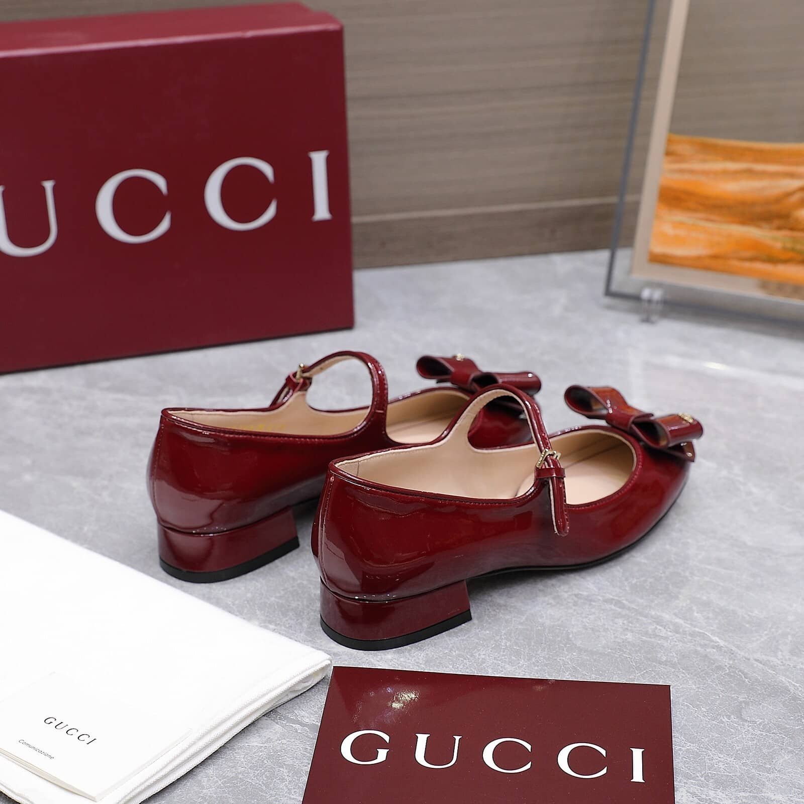 Gvc*1 Women Ballet Flat With Bow Red 835748 0B9J0 6207