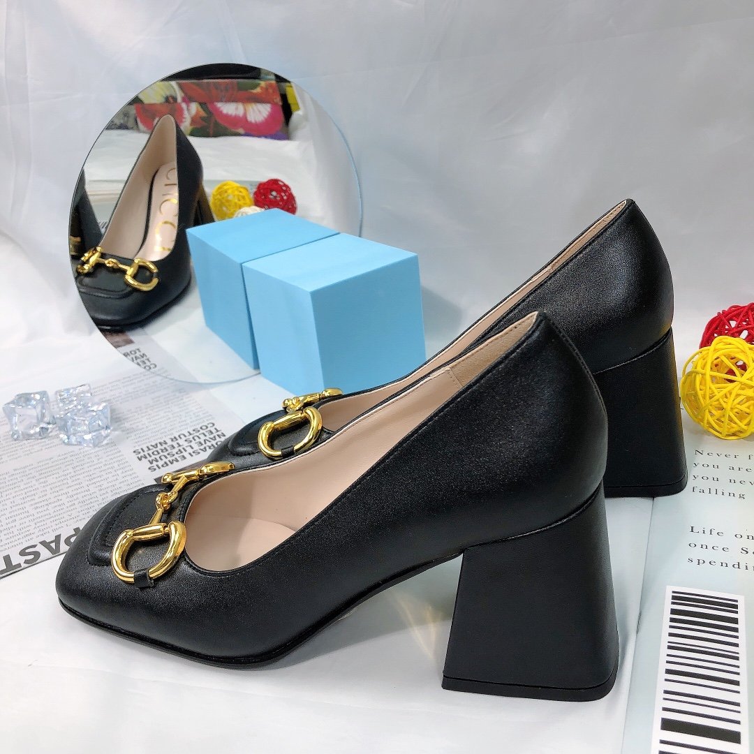 Gvc*1 Women’S Mid Heel Pump With Horsebit Black 643886 C9D00 1000