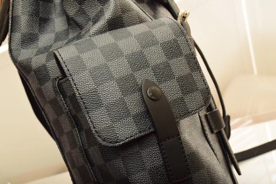 L0vis Vvtt0n Christopher Mm Backpack Damier Graphite Canvas Black 44Cm N41379