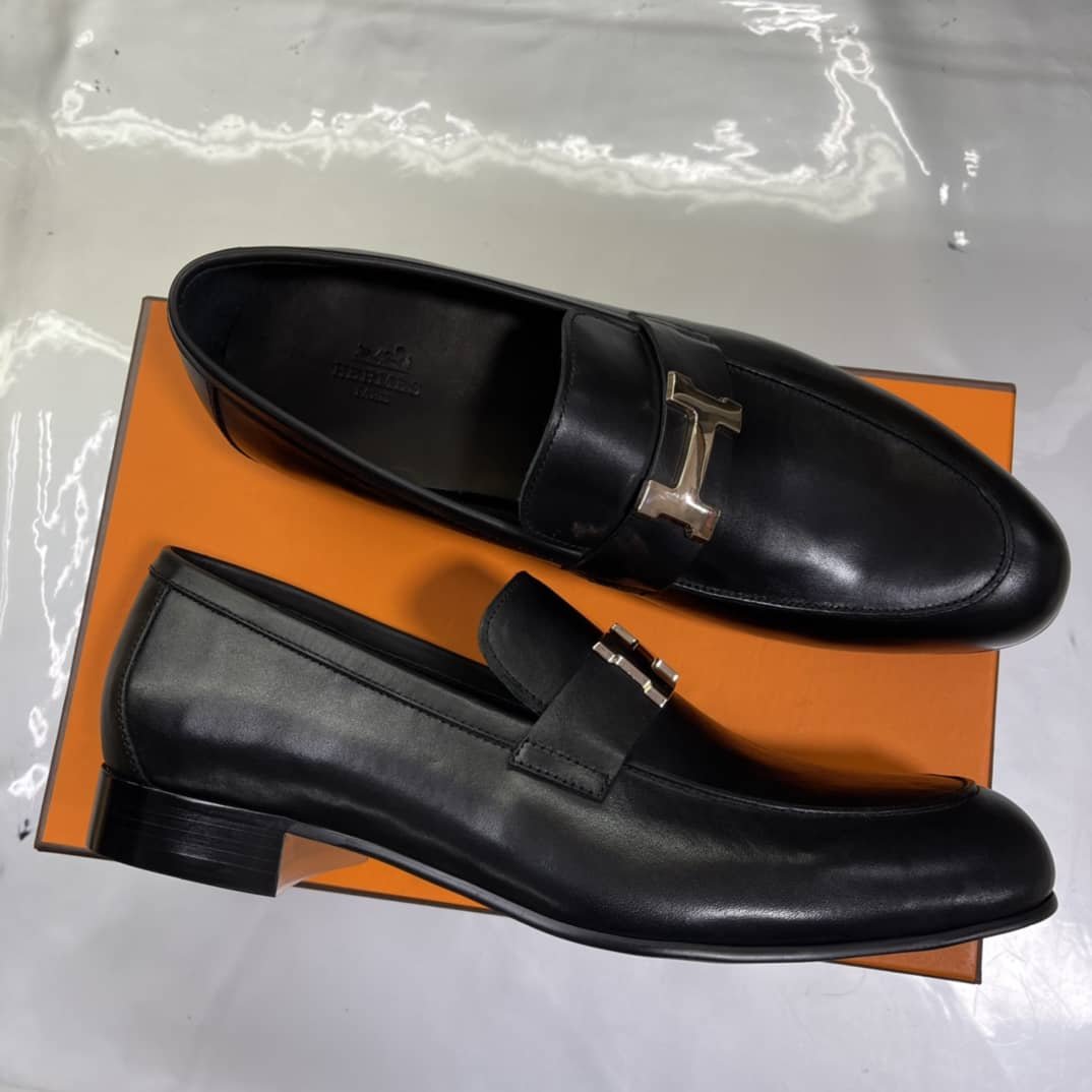 H**me5 Paris Loafer Black With Gold Metal H242900Za03430