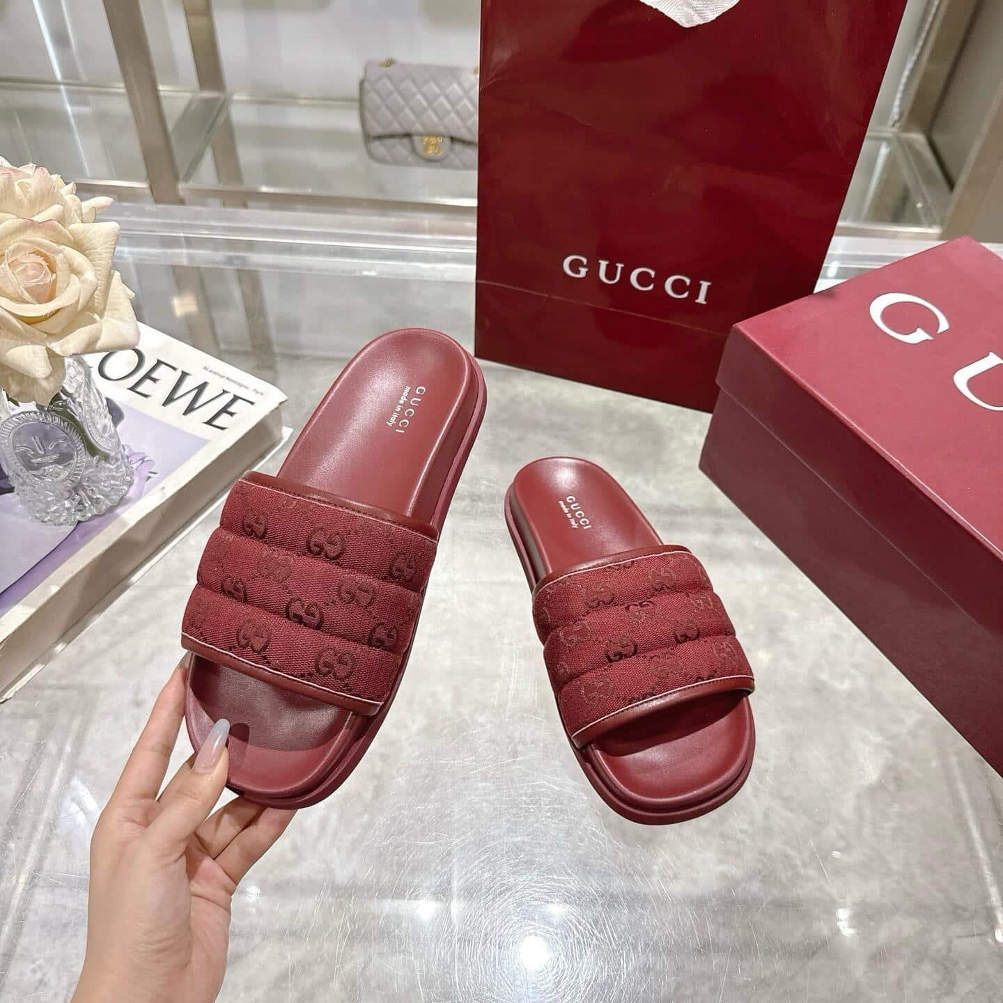 Gvc*1 Men Slide Sandal Red 838089 Fad71 6257
