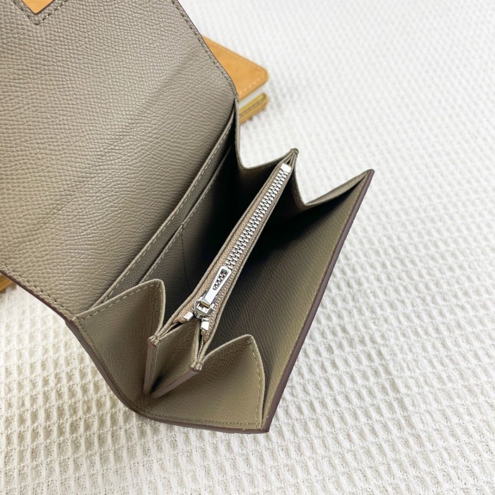 H**me5 Constance Slim Wallet Etoupe 12Cm H082060Ck18