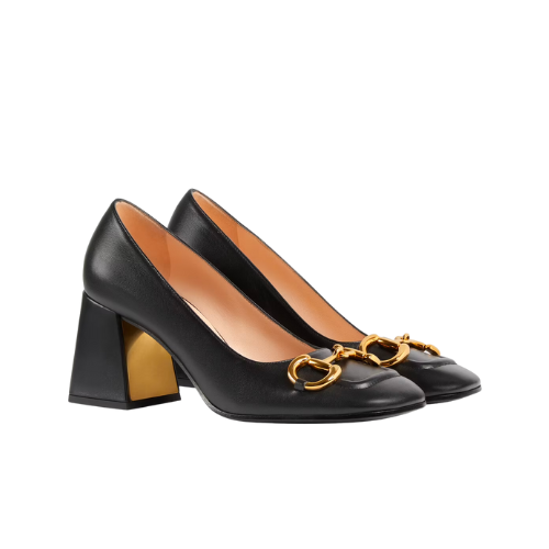 Gvc*1 Women’S Mid Heel Pump With Horsebit Black 643886 C9D00 1000