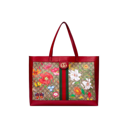 Gvc*1 Ophidia Gg Flora Medium Tote Red 44Cm