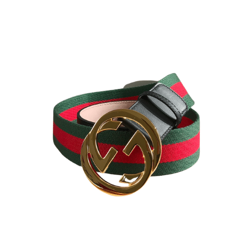 Gvc*1 Web Belt With G Buckle Green 4Cm