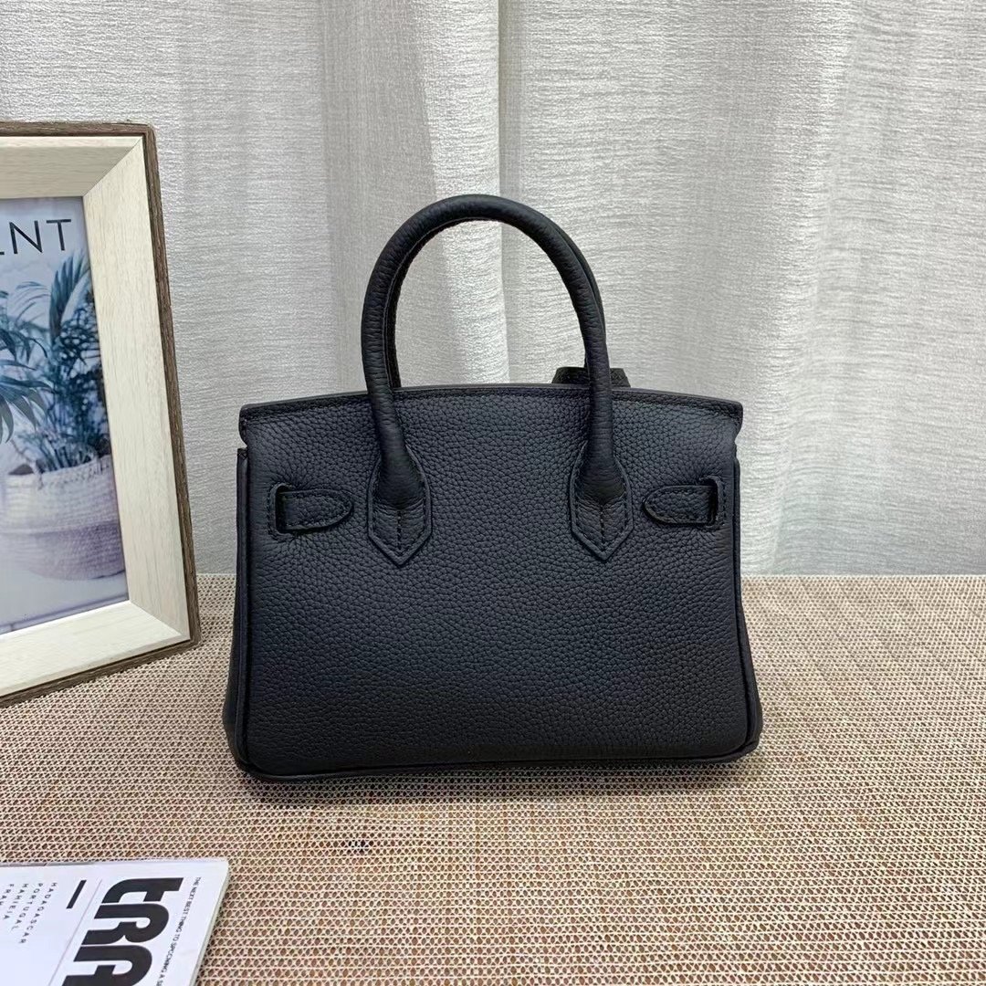 H**me5 Birkin Mini Gold Hardware Epsom Black 20Cm