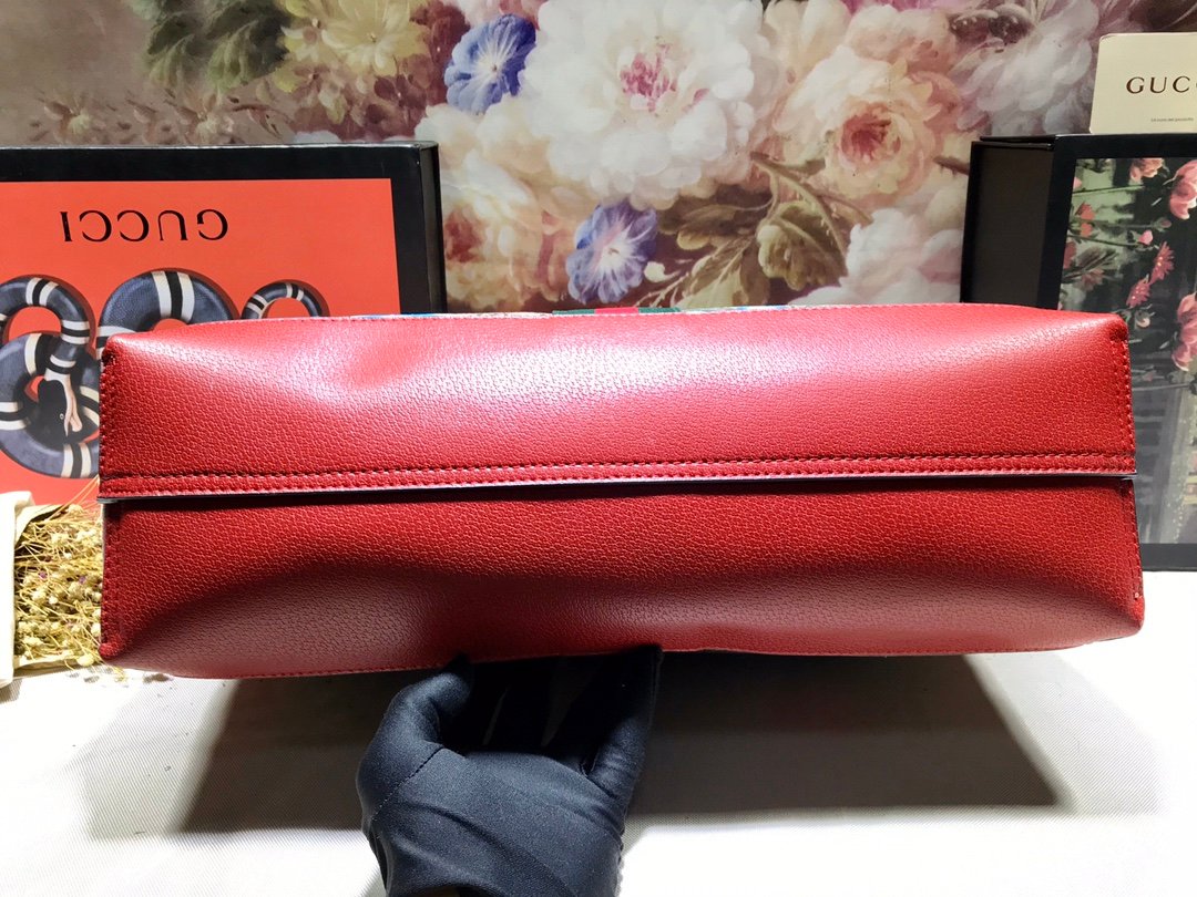 Gvc*1 Ophidia Gg Flora Medium Tote Red 44Cm