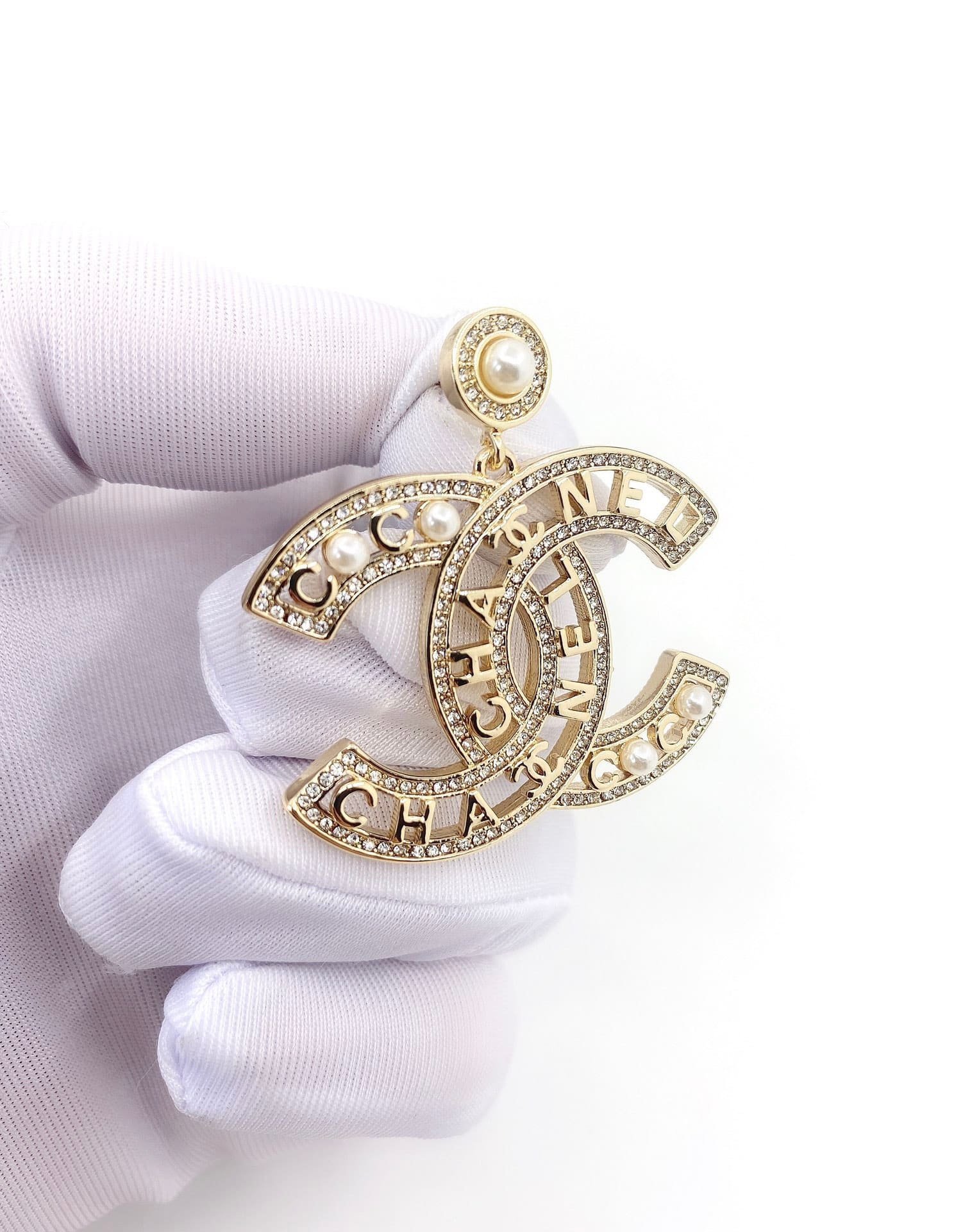 Ch**el Cc Gold Earrings