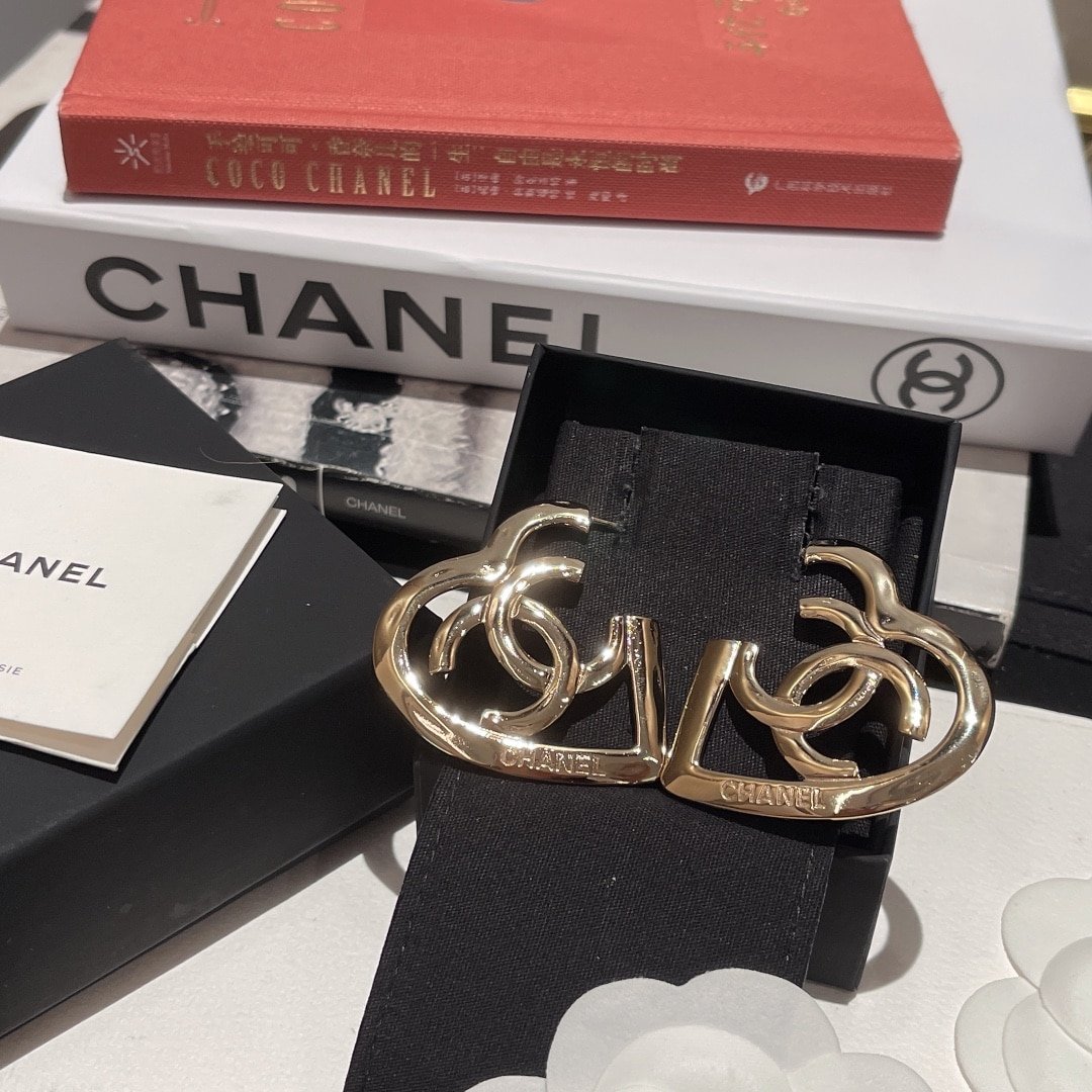 Ch**el Earrings In Gold Metal Ab7894 B07713 Ng966