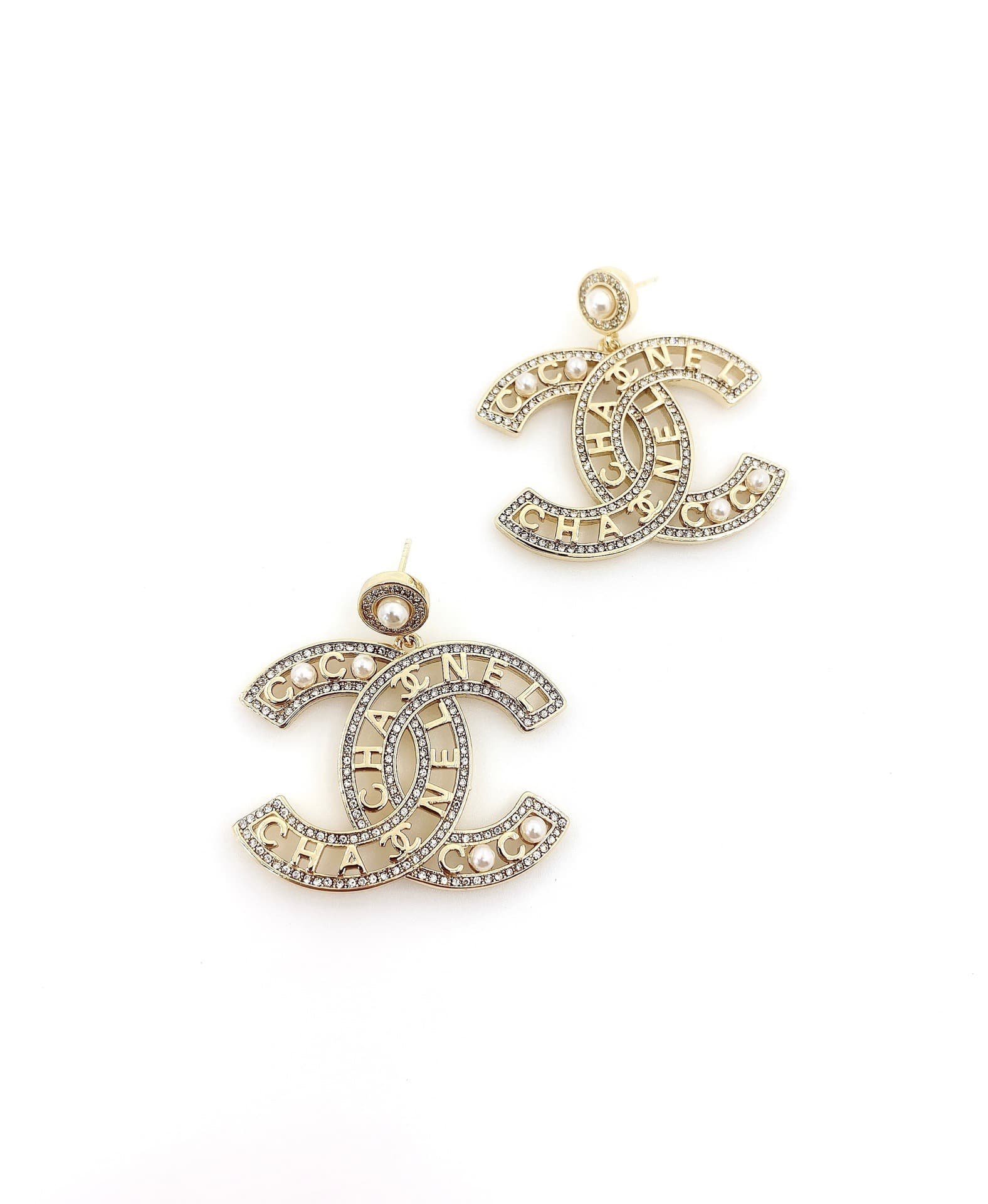 Ch**el Cc Gold Earrings