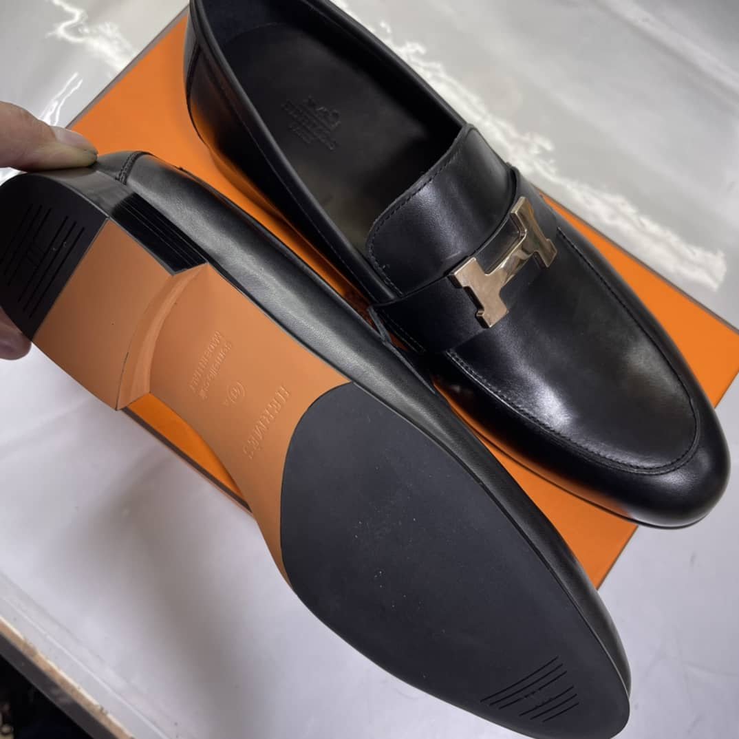 H**me5 Paris Loafer Black With Gold Metal H242900Za03430