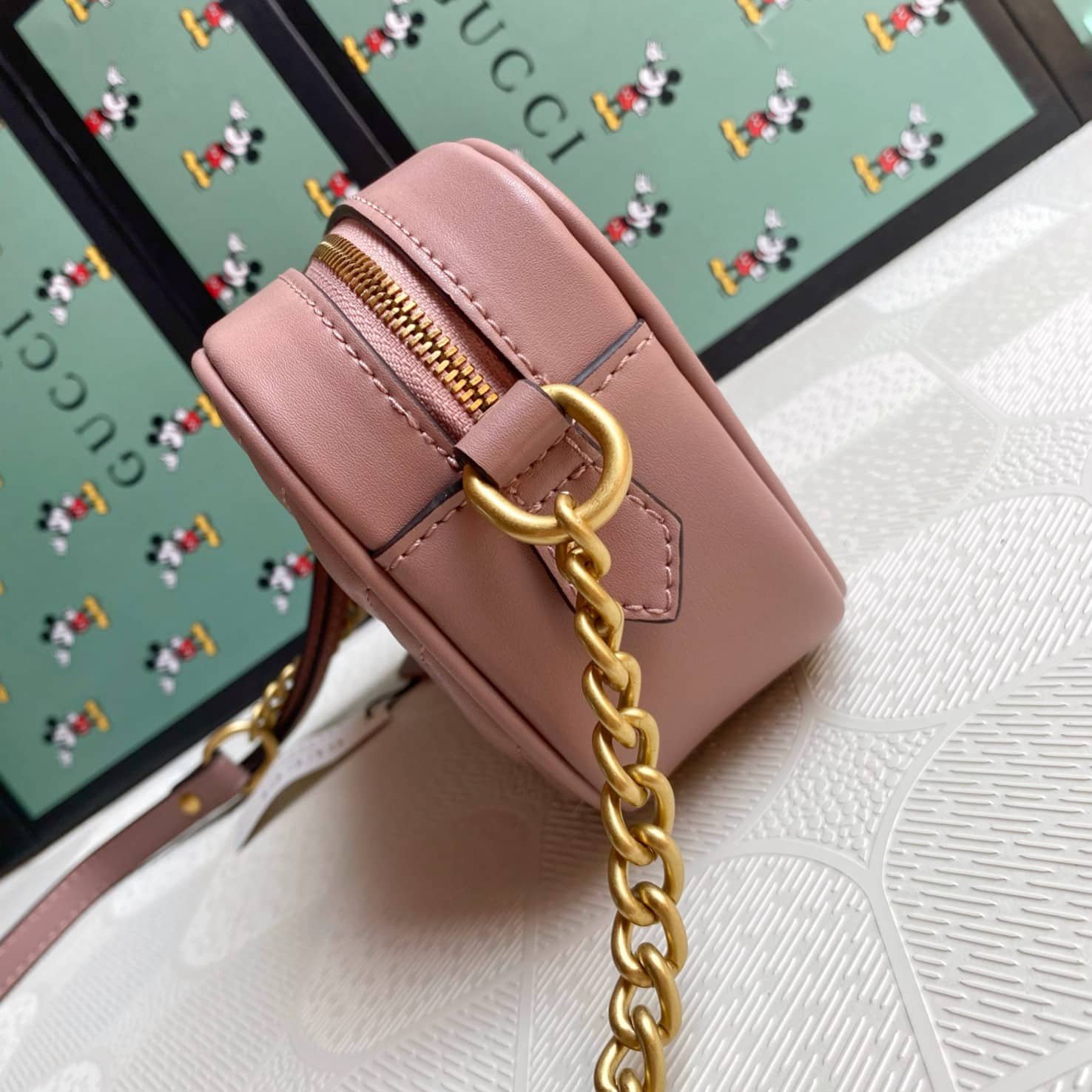 Gvc*1 Gg Marmont Small Shoulder Bag Pink 24Cm 447632 Dtd1T 5729 Gvc*1