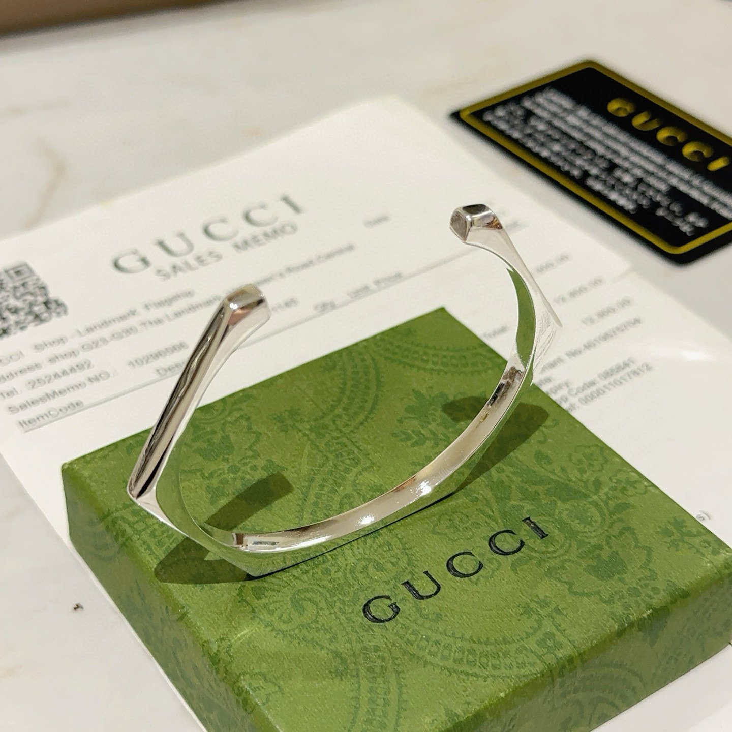 Gvc*1 Trademark Sterling Silver Geometric Cuff Bracelet