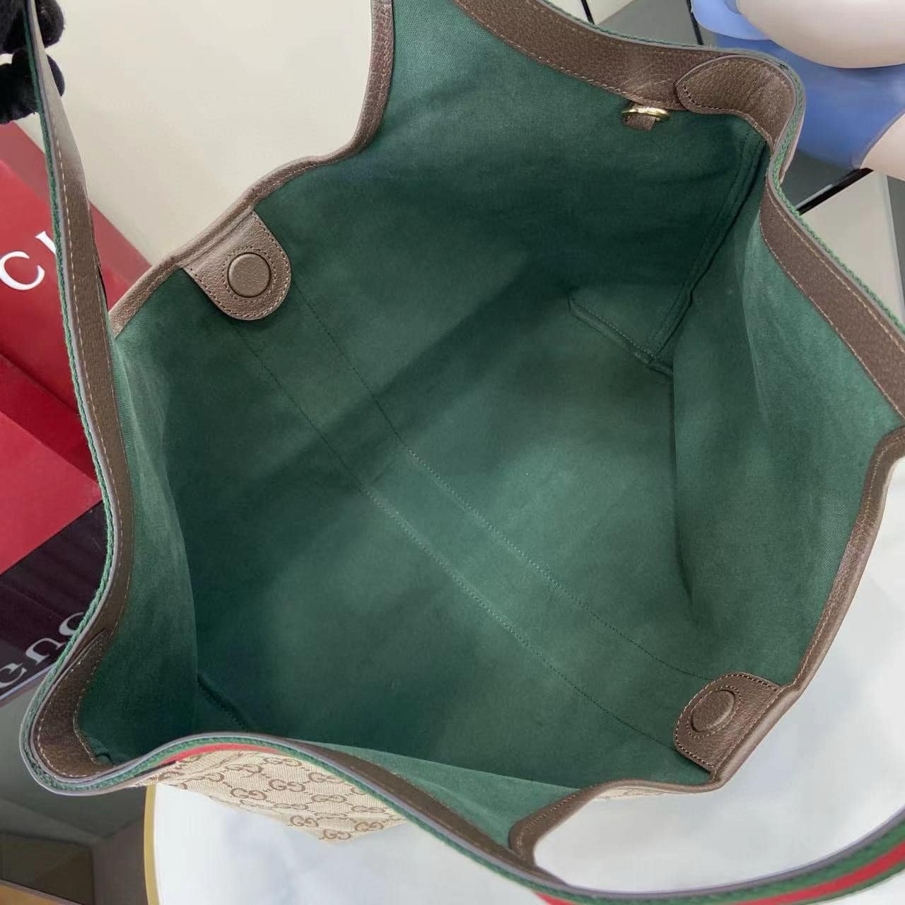 [S*per Vip 1:1] Gvc*1 Giglio Large Tote Bag Gg Canvas Beige And Dark Brown 60Cm 853971 Faffp 2547