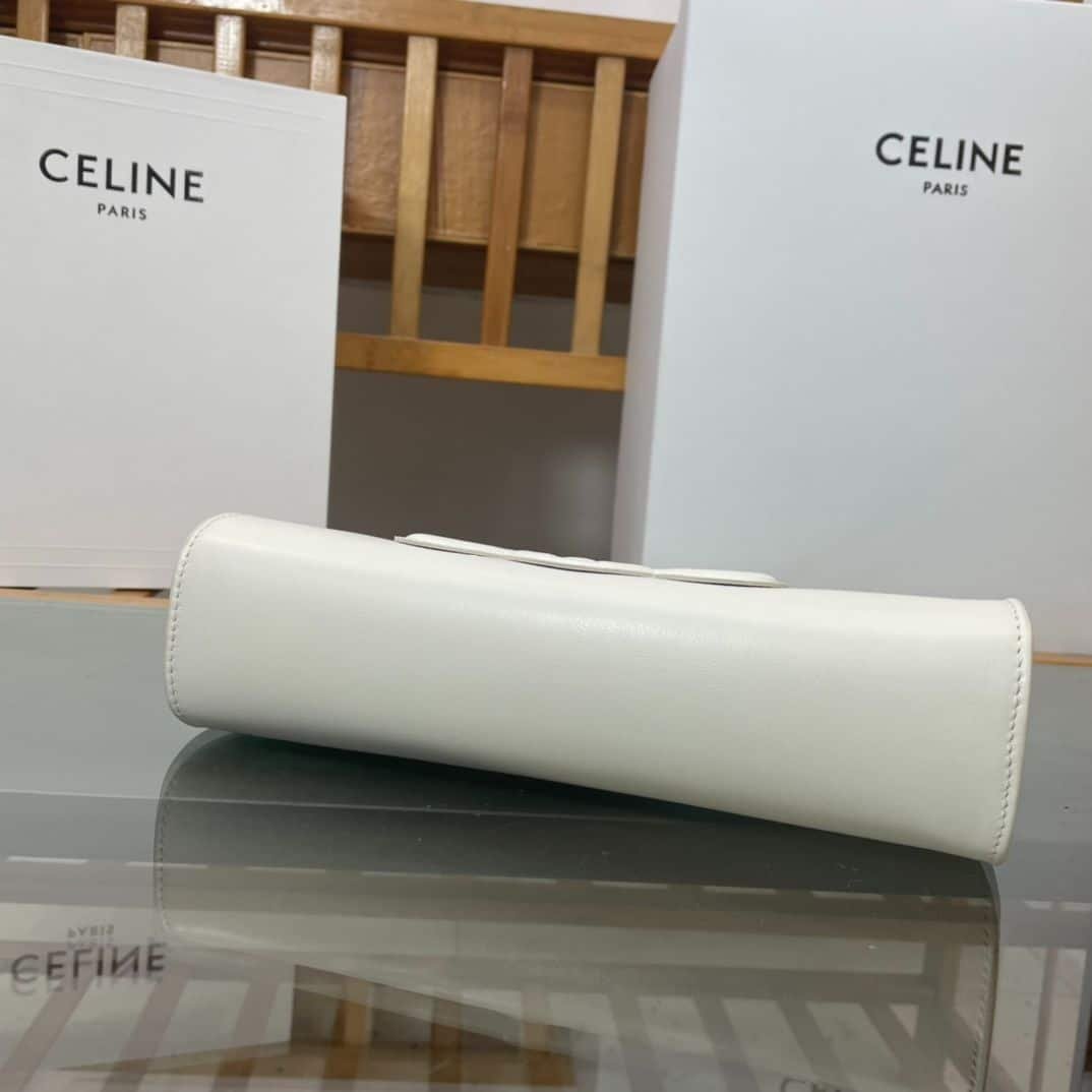 Ce1i*e Cuir Triomphe Bags In Smooth Calfskin White 198153