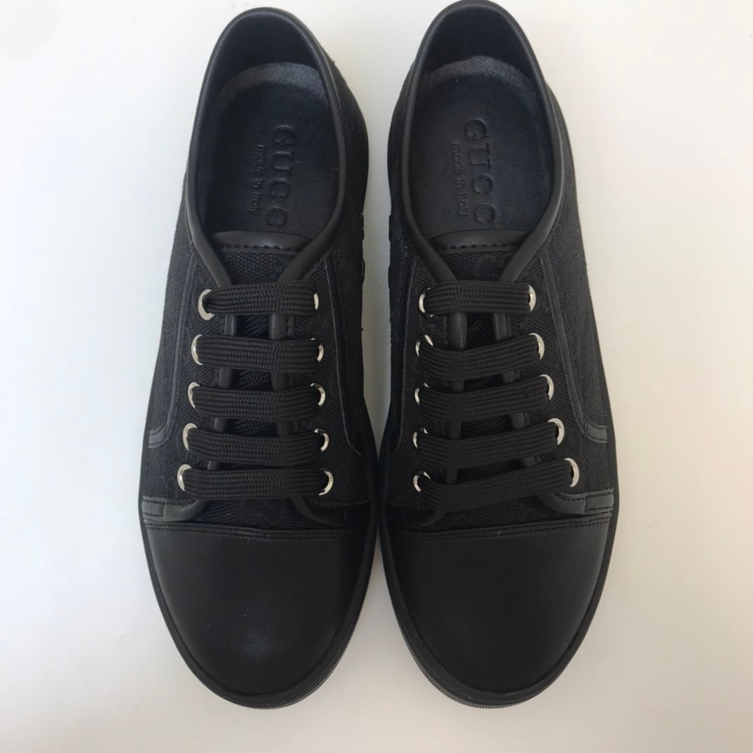 Gvc*1 Women’S Leather Top Sneaker Black