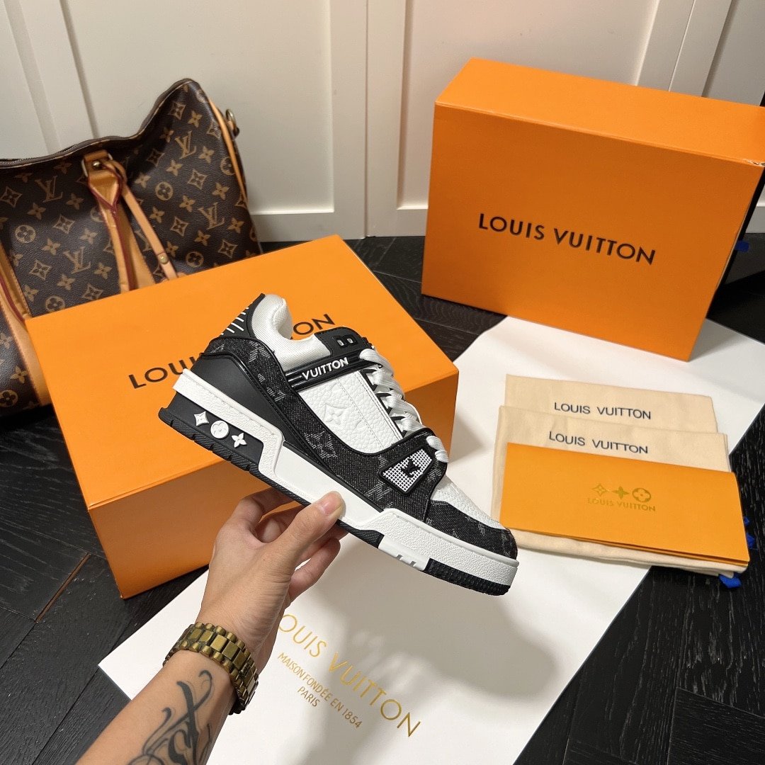 L0vis Vvtt0n Trainer Sneakers Black And White 1A9Jgb