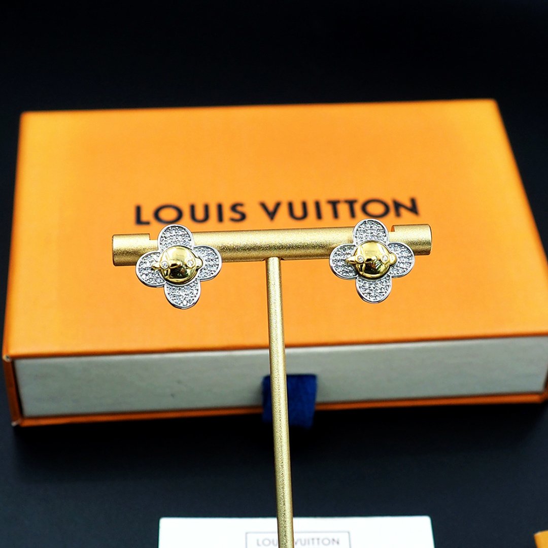 L0vis Vvtt0n Vivienne Earrings White And Yellow Gold Q16742