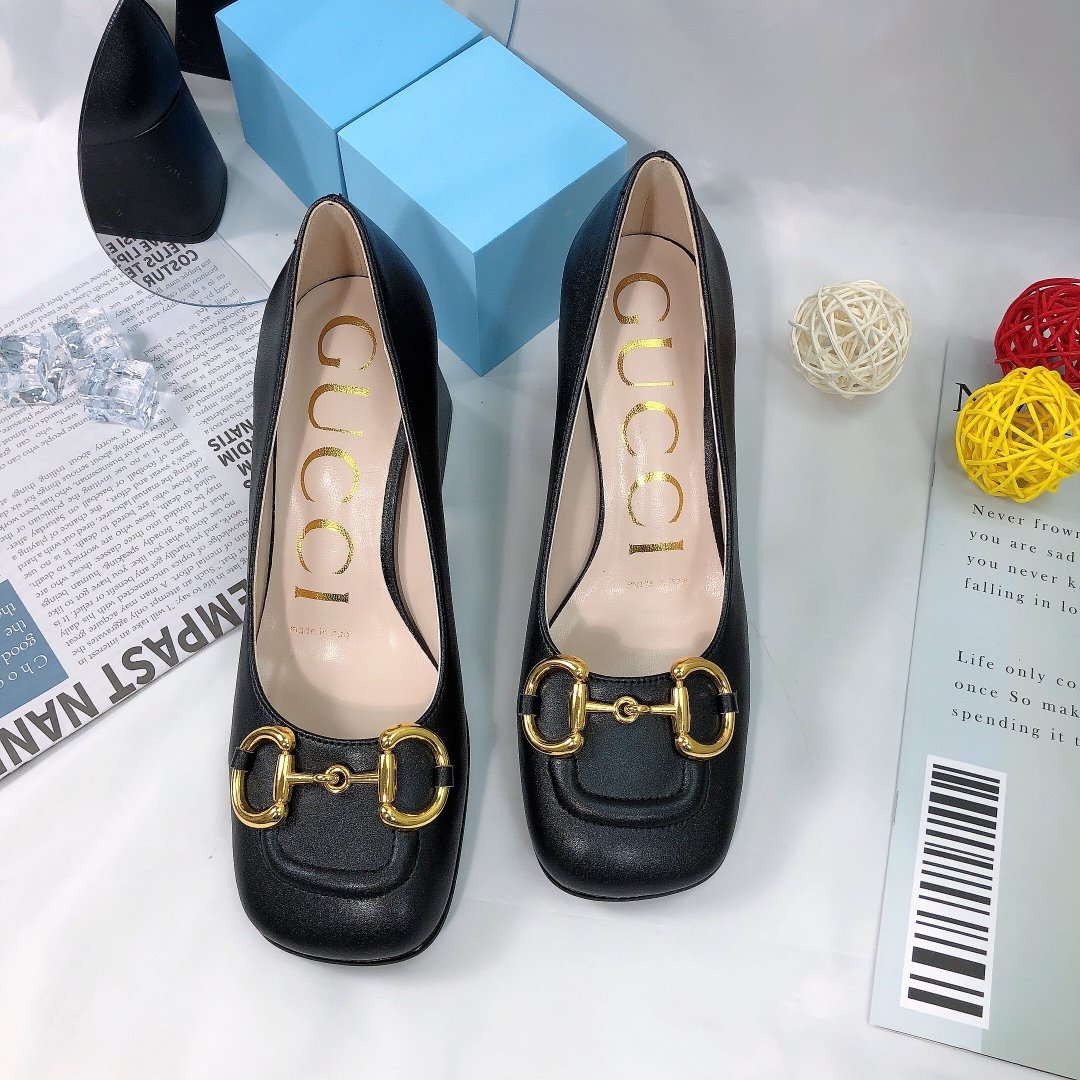 Gvc*1 Women’S Mid Heel Pump With Horsebit Black 643886 C9D00 1000