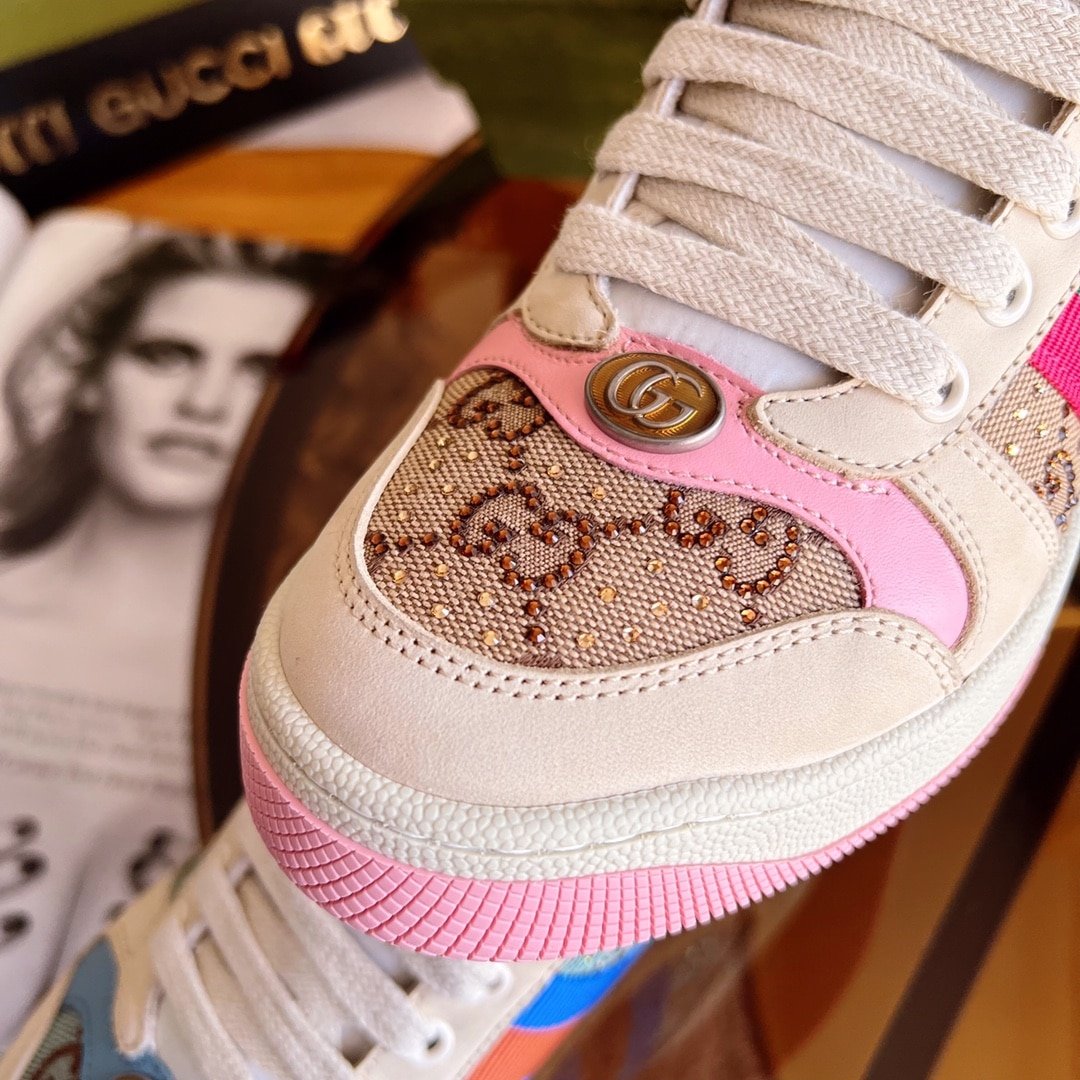 Gvc*1 Women’S Screener Sneaker With Crystals Pink ‎677423 9Sfr0 2587